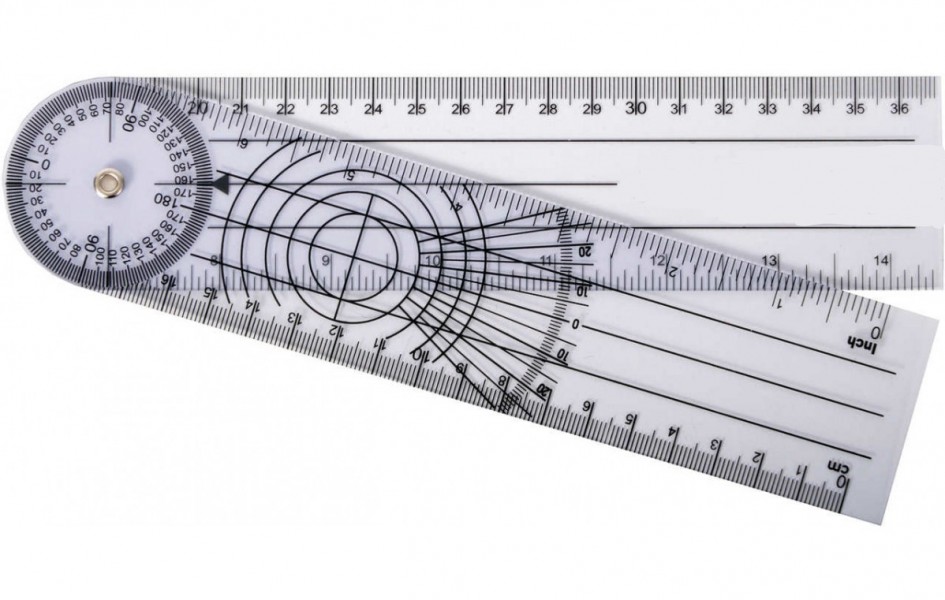 Goniometr plastikowy 20 cm 0° do 360° co 2°  - Image no.: 1