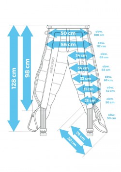 Mankiet - długie spodnie, 8-komorowy do aparatów serii CarePump z przewodem powietrznym i rozdzielaczem  - Image no.: 2